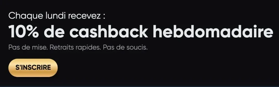 Cashback hebdomadaire 